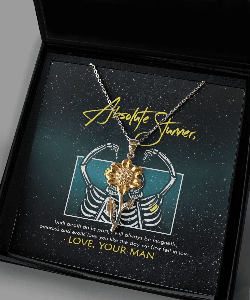 To Absolute Stunner Until Death Do Us Part Sunflower Pendant Necklace
