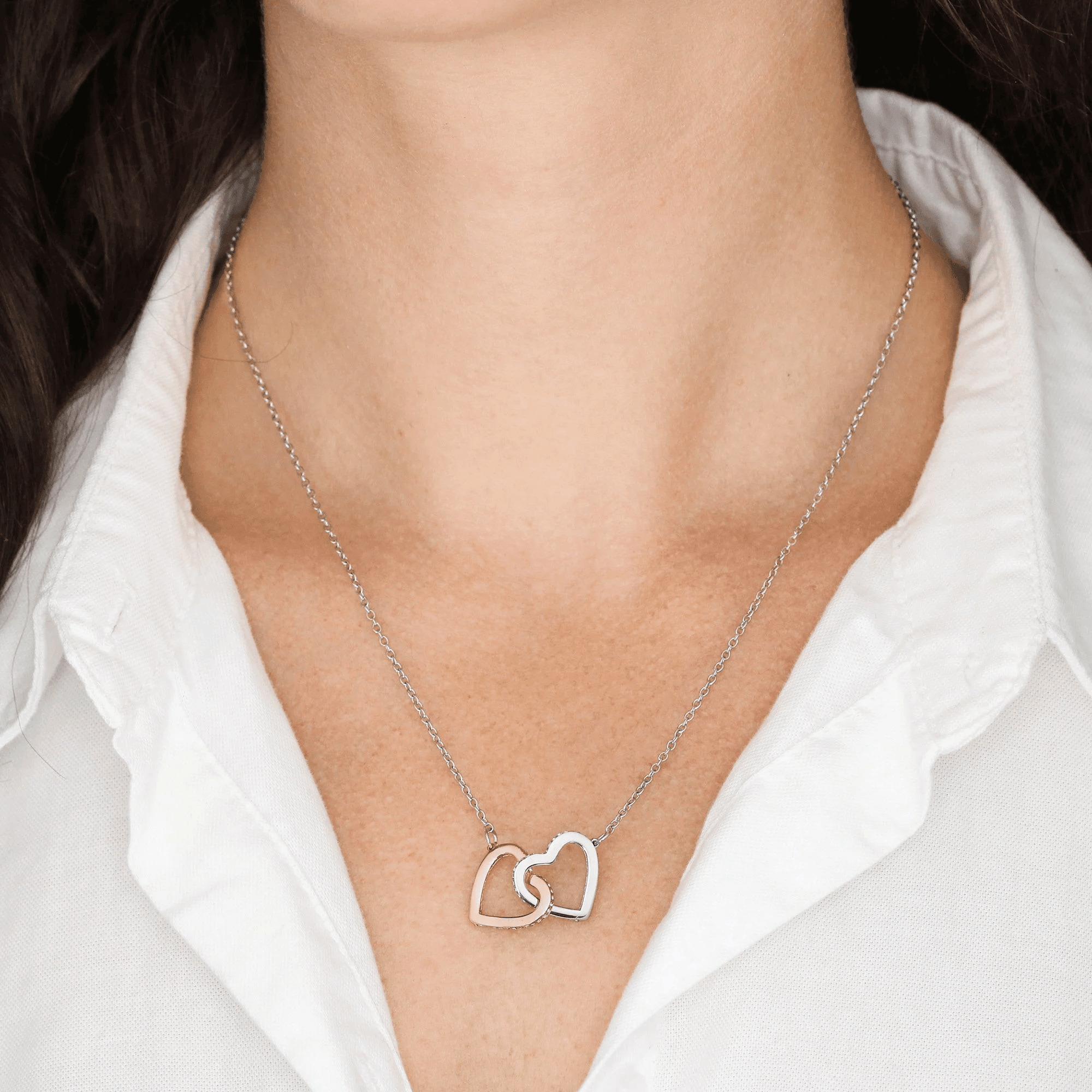 To My Wife This Gift Is Like My Promise To You Interlocking Heart Necklace 