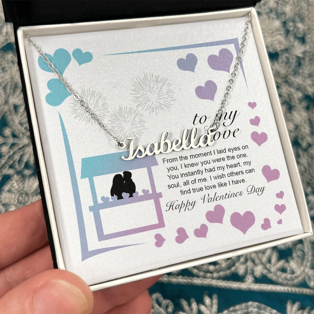 Her Necklace Kissing Booth Happy Valentines Day Personalized Name Necklace