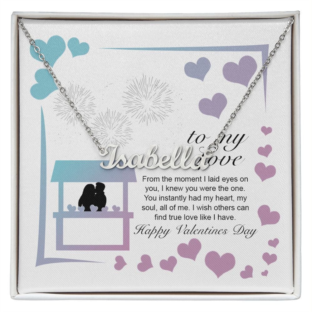 Her Necklace Kissing Booth Happy Valentines Day Personalized Name Necklace