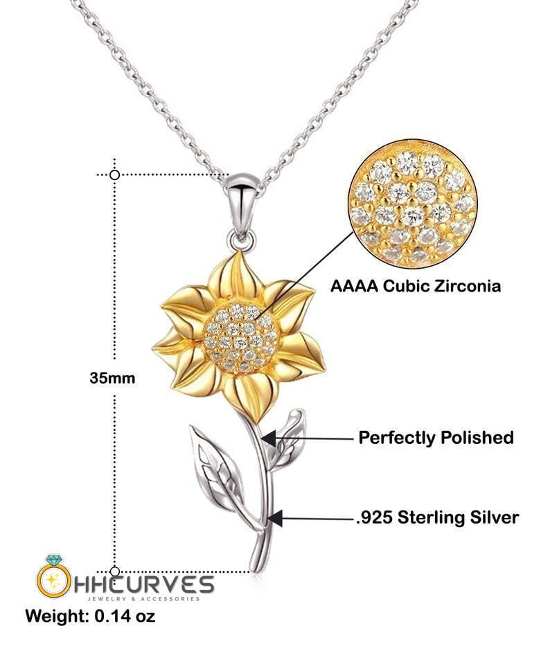 Granddaughter Necklace From Grandma There Is Nothing More Powerful In My Life Than You Sunflower Pendant Necklace