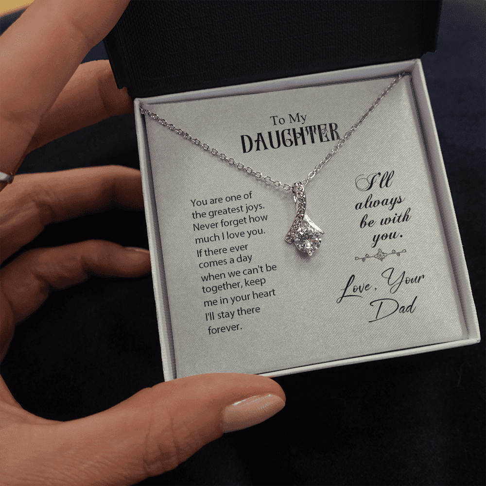 To My Daughter You Are One Of The Greatest Joys From Dad Alluring Beauty Necklace