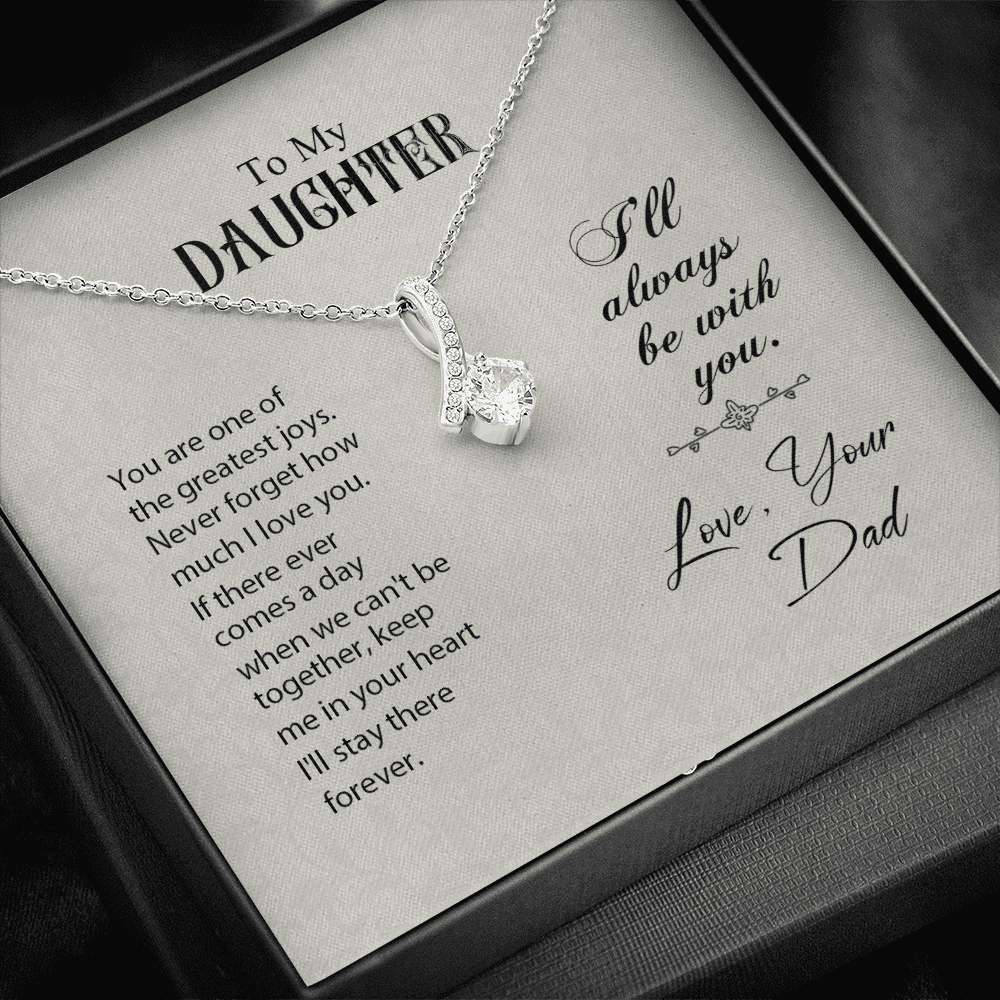 To My Daughter You Are One Of The Greatest Joys From Dad Alluring Beauty Necklace
