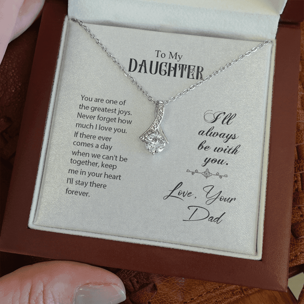 To My Daughter You Are One Of The Greatest Joys From Dad Alluring Beauty Necklace