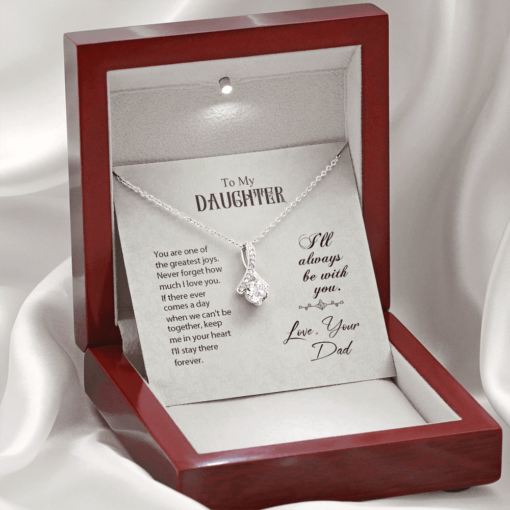 To My Daughter You Are One Of The Greatest Joys From Dad Alluring Beauty Necklace