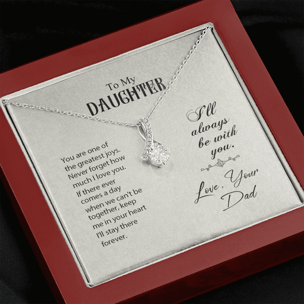 To My Daughter You Are One Of The Greatest Joys From Dad Alluring Beauty Necklace