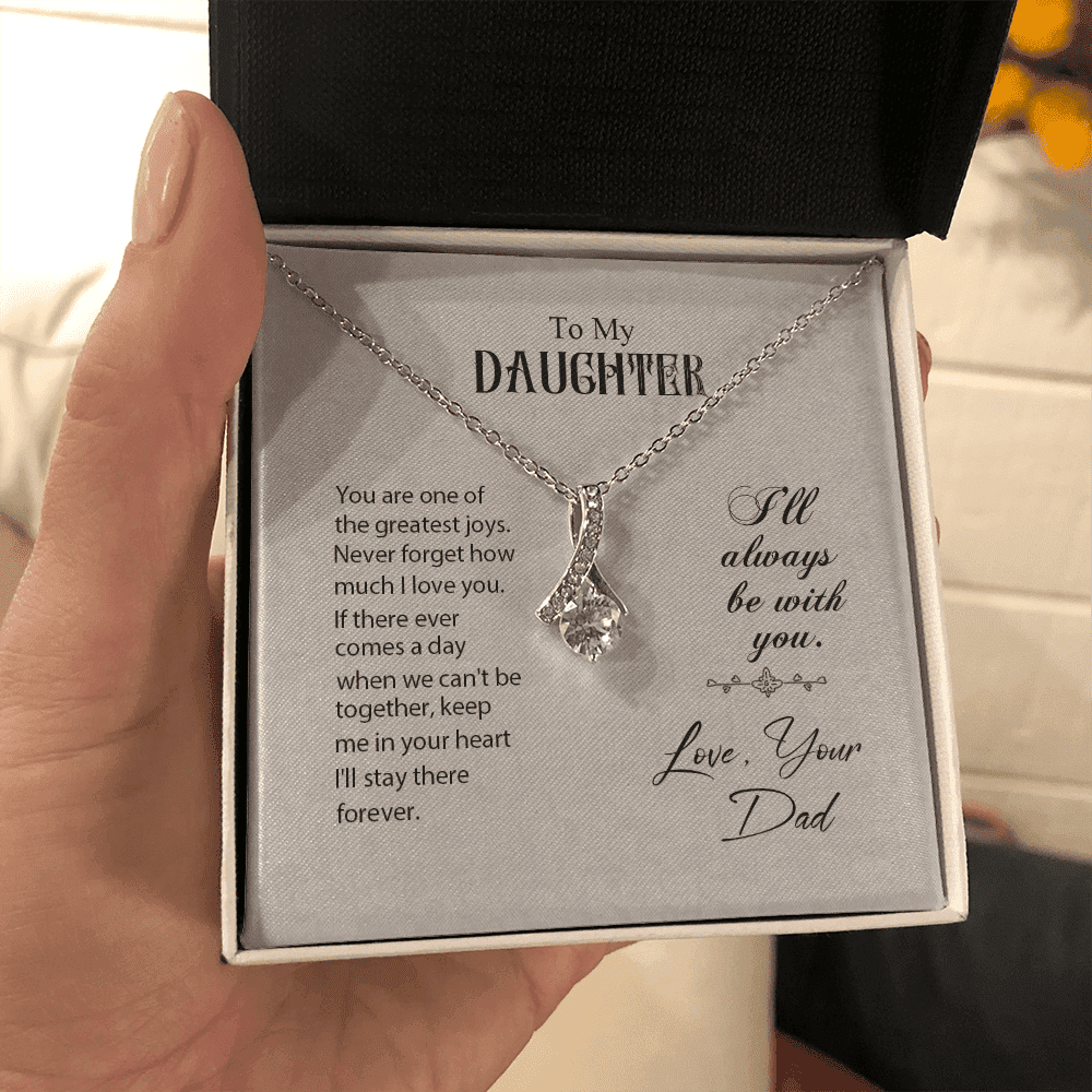 To My Daughter You Are One Of The Greatest Joys From Dad Alluring Beauty Necklace