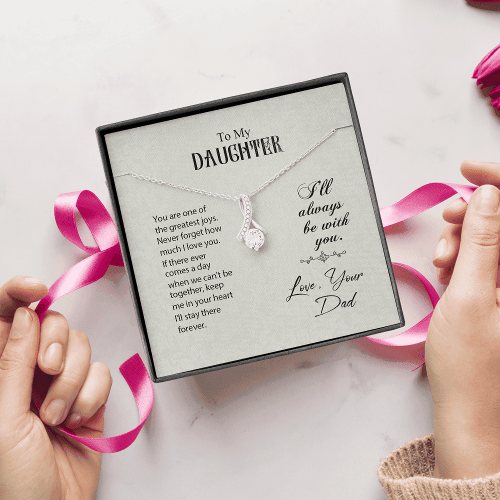 To My Daughter You Are One Of The Greatest Joys From Dad Alluring Beauty Necklace