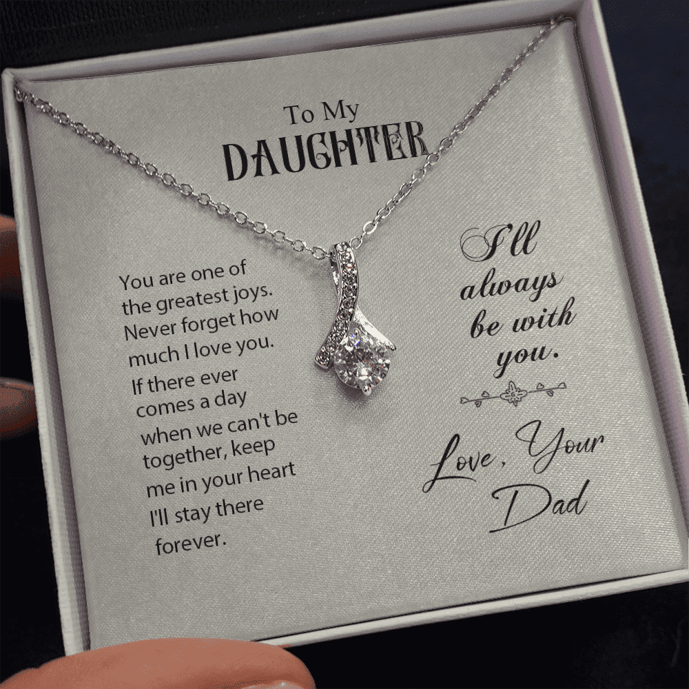 To My Daughter You Are One Of The Greatest Joys From Dad Alluring Beauty Necklace
