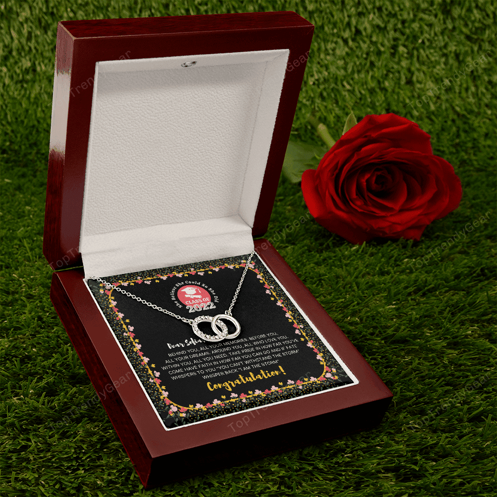 Graduation Gift For Daughter Class Of 2022 Behind You All Your Memories Custom Name Perfect Pair Necklace 