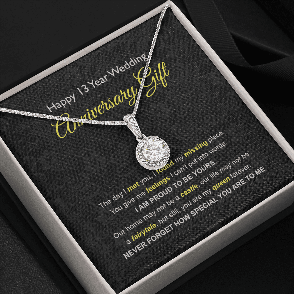 Wife Necklace, 13th Wedding Anniversary Necklace Gift Ideas For Wife Eternal Hope Necklace