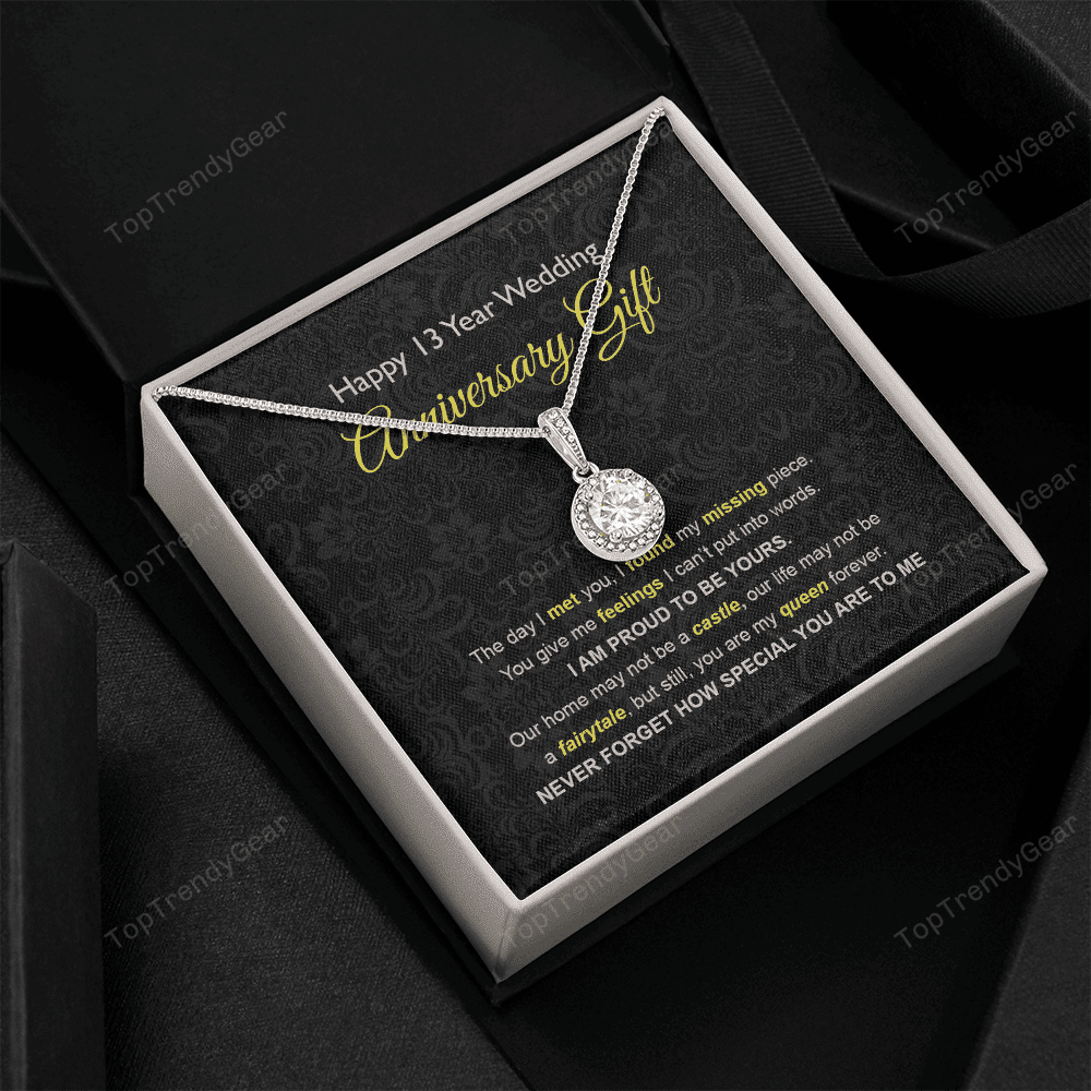 Wife Necklace, 13th Wedding Anniversary Necklace Gift Ideas For Wife Eternal Hope Necklace