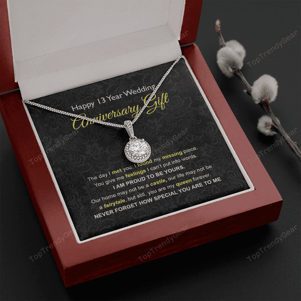 Wife Necklace, 13th Wedding Anniversary Necklace Gift Ideas For Wife Eternal Hope Necklace