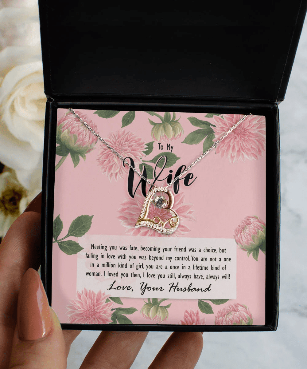 To My Wife Meeting You Was Fate, You Are A Once In A Lifetime Kind Of Woman Love Dancing Necklace