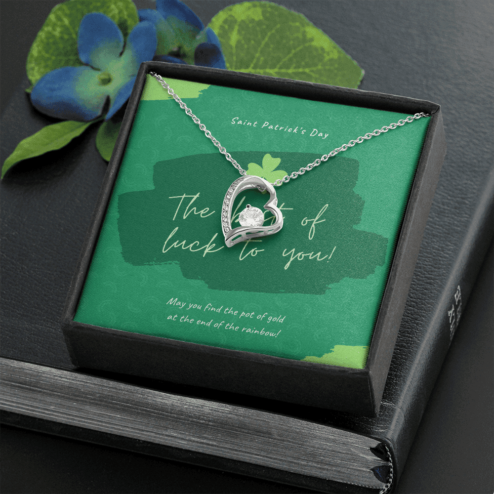 May You Find The Pot Of Gold At The End Of The Rainbow Happy Patrick's Day Forever Love Necklace Gift For Her 
