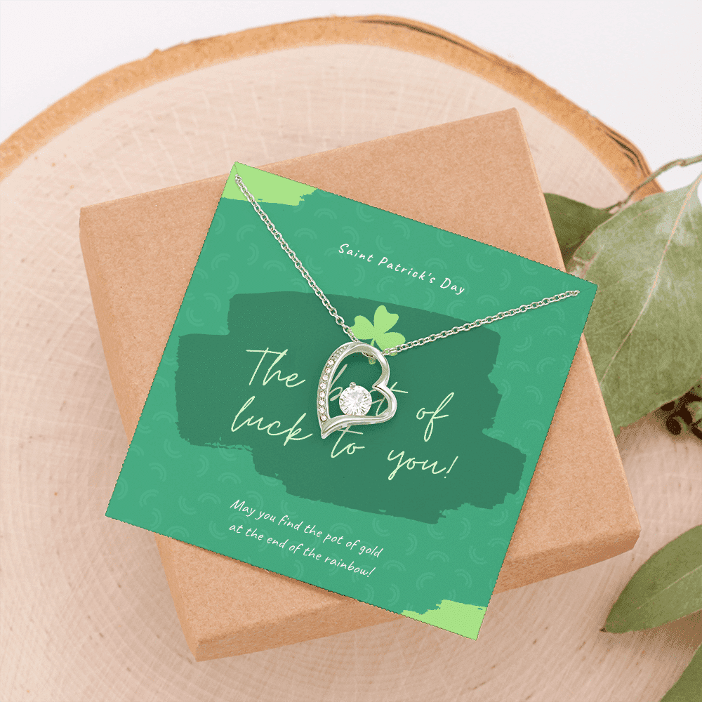 May You Find The Pot Of Gold At The End Of The Rainbow Happy Patrick's Day Forever Love Necklace Gift For Her 