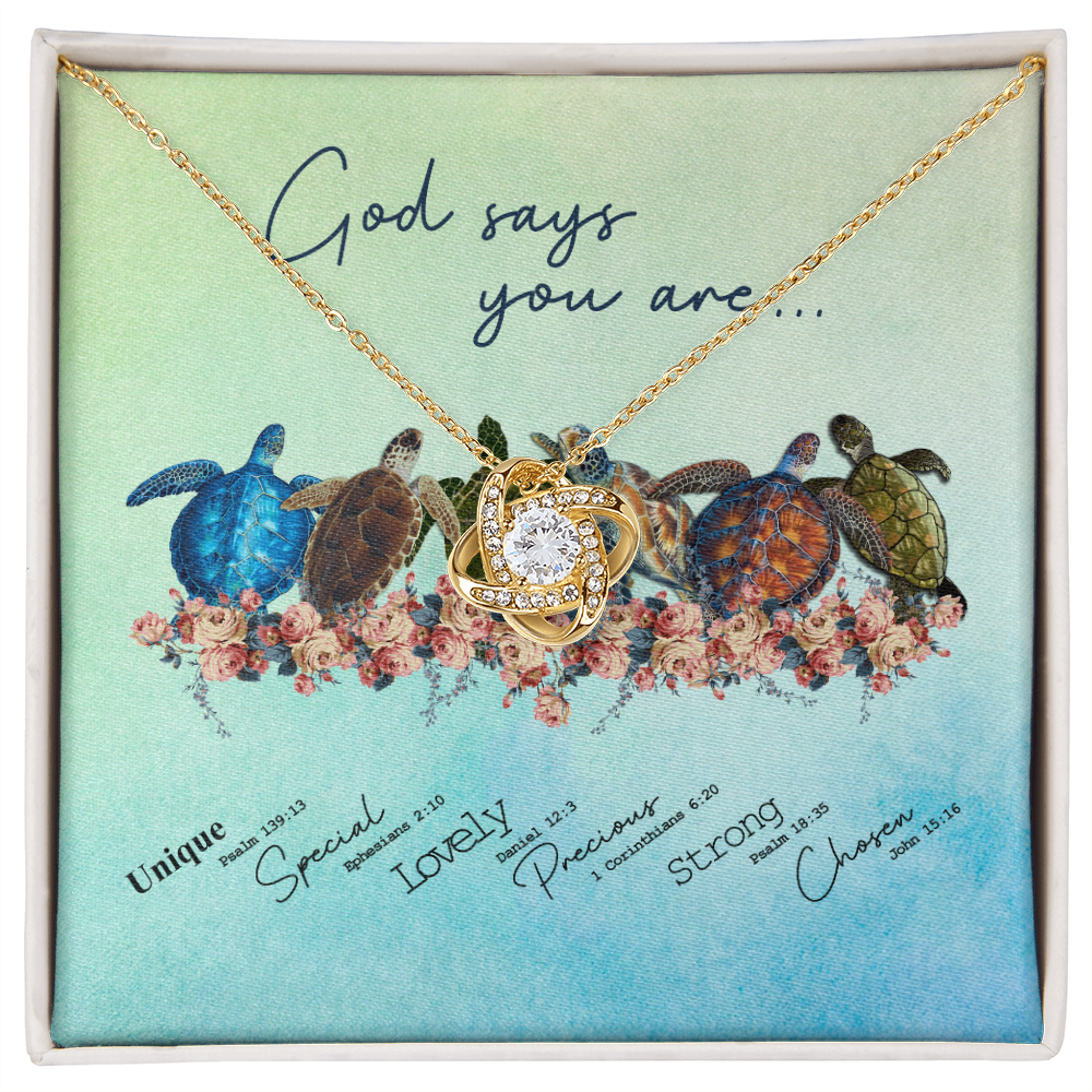 Mother Daughter Necklace God Say You Are Gift For Daughter Love Knot Gold Necklace