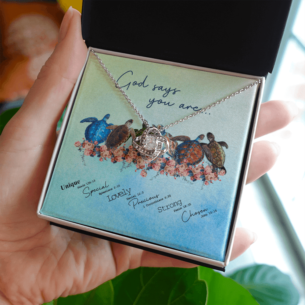 Mother Daughter Necklace God Say You Are Gift For Daughter Love Knot Gold Necklace