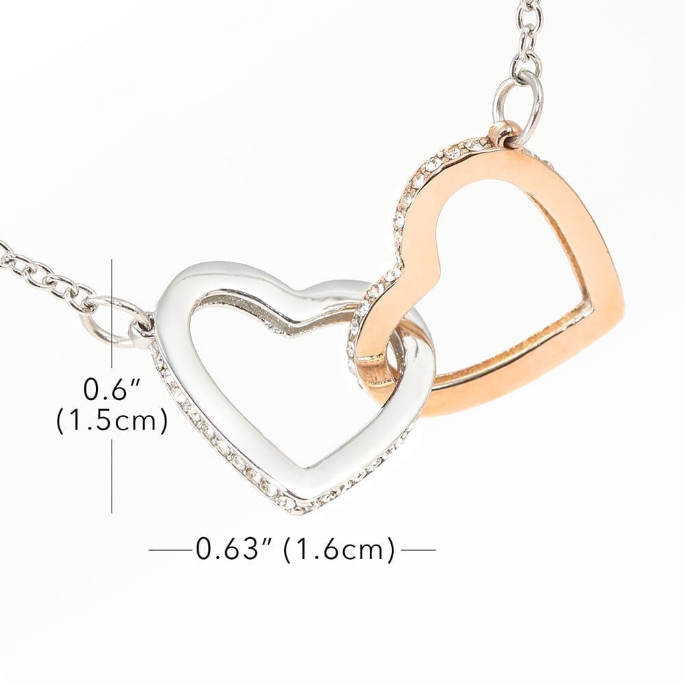 The Special Women Whose Raised Him Interlocking Heart Necklace Gift For Mom 