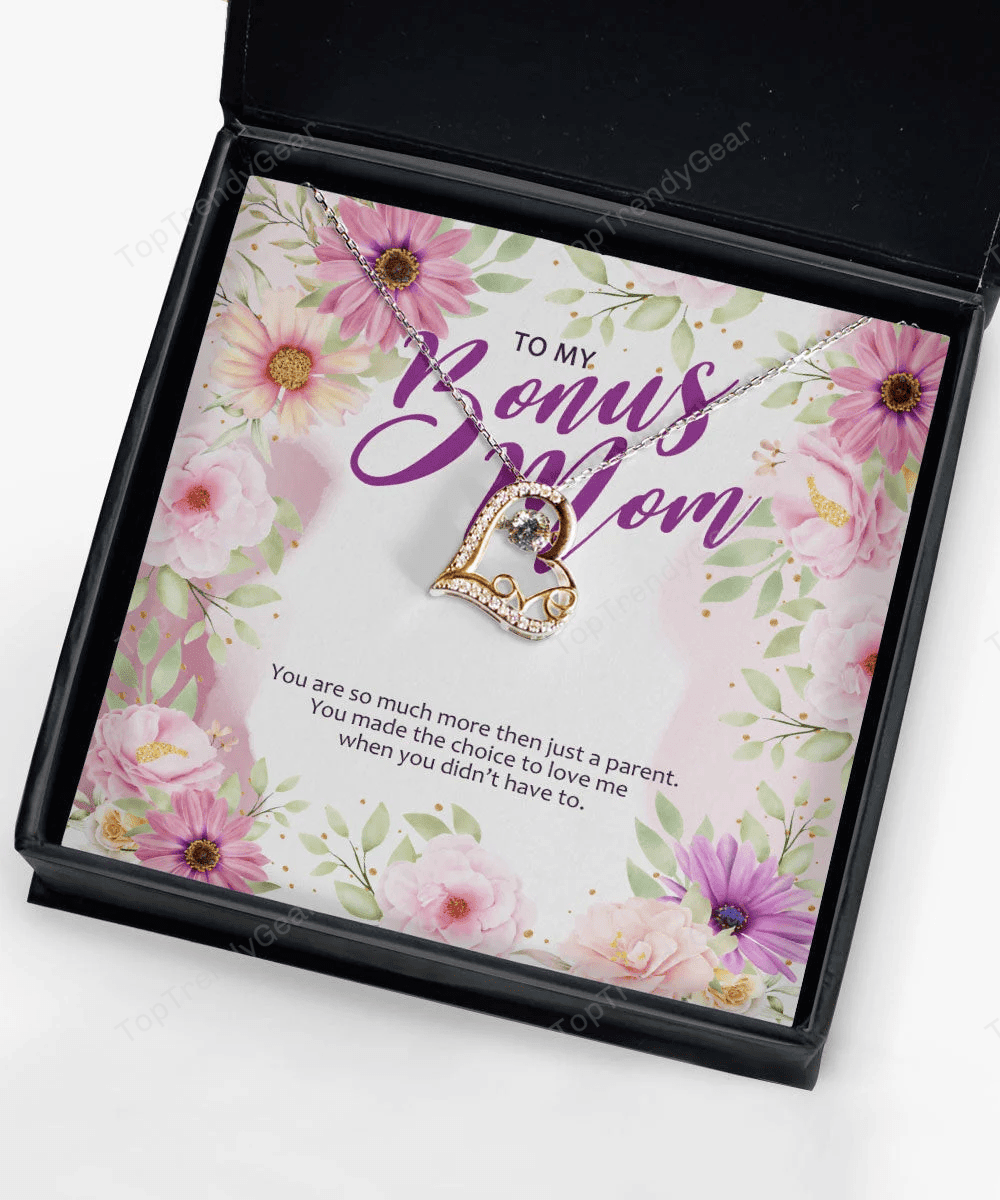 Gift For Bonus Mom You Made The Choice To Love Me Love Dancing Necklace