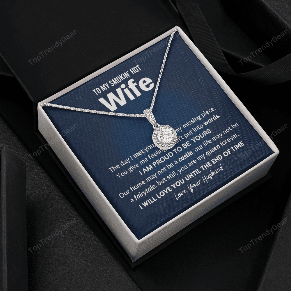 Gift For Wife - You Are My Queen Forever Eternal Hope Necklace