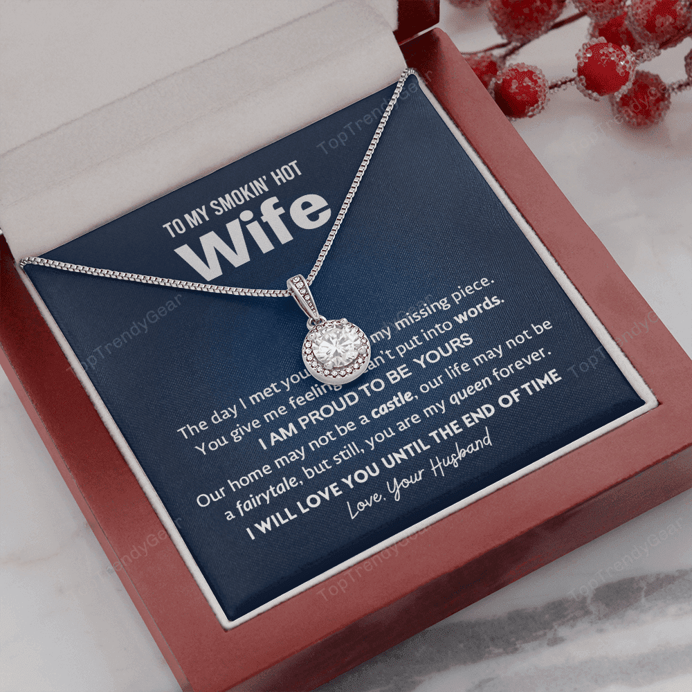 Gift For Wife - You Are My Queen Forever Eternal Hope Necklace