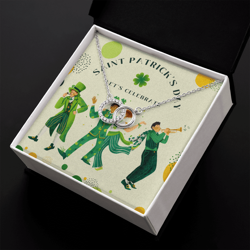 Gift For Friend St. Patrick's Day Let's Celebrate Perfect Pair Necklace 