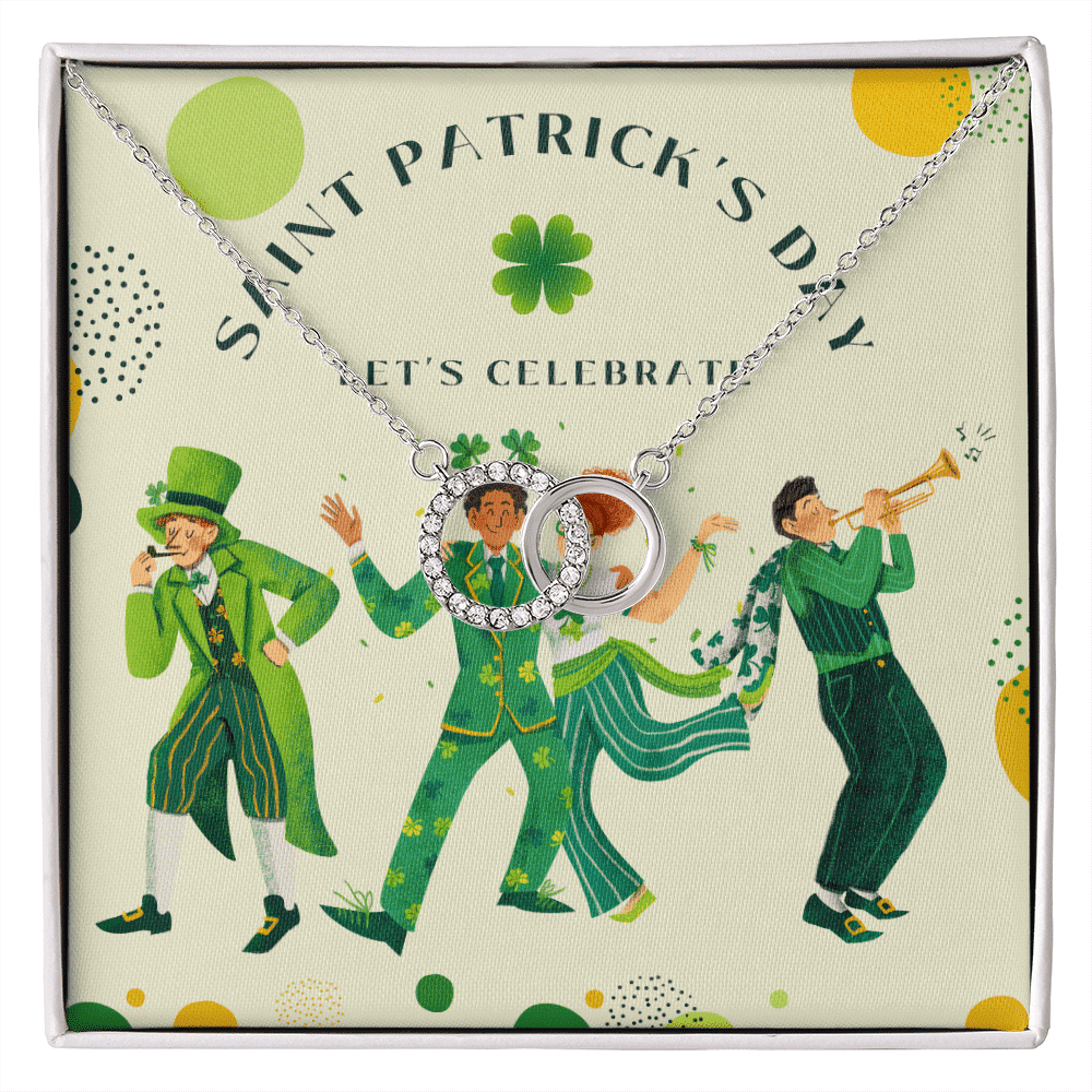 Gift For Friend St. Patrick's Day Let's Celebrate Perfect Pair Necklace 