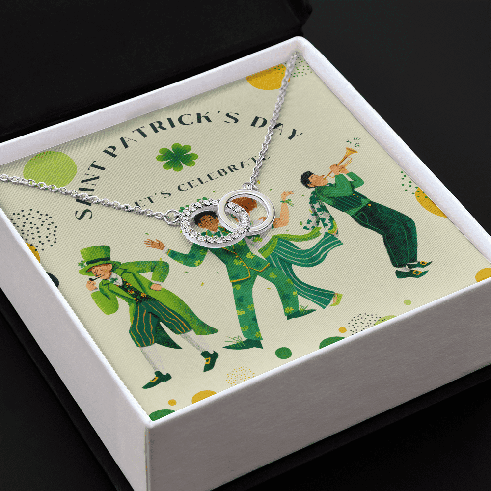 Gift For Friend St. Patrick's Day Let's Celebrate Perfect Pair Necklace 