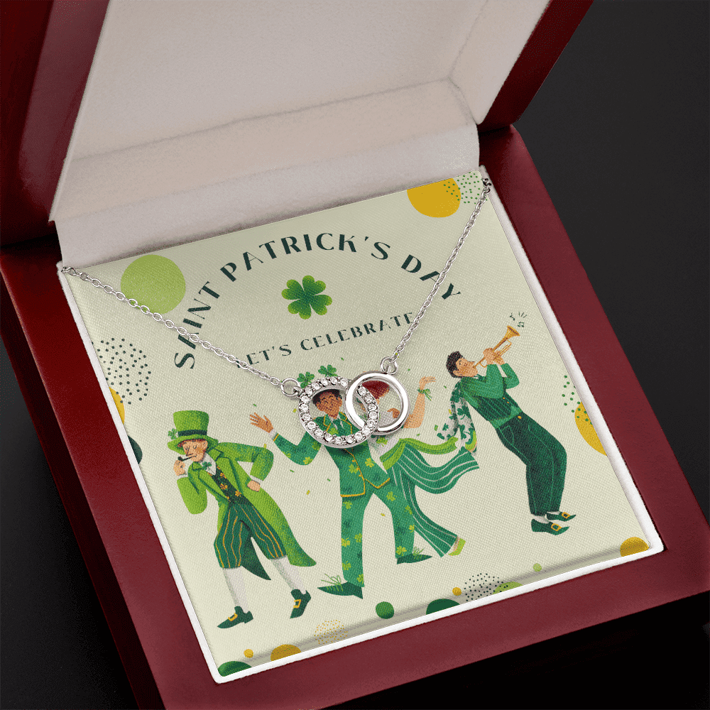 Gift For Friend St. Patrick's Day Let's Celebrate Perfect Pair Necklace 