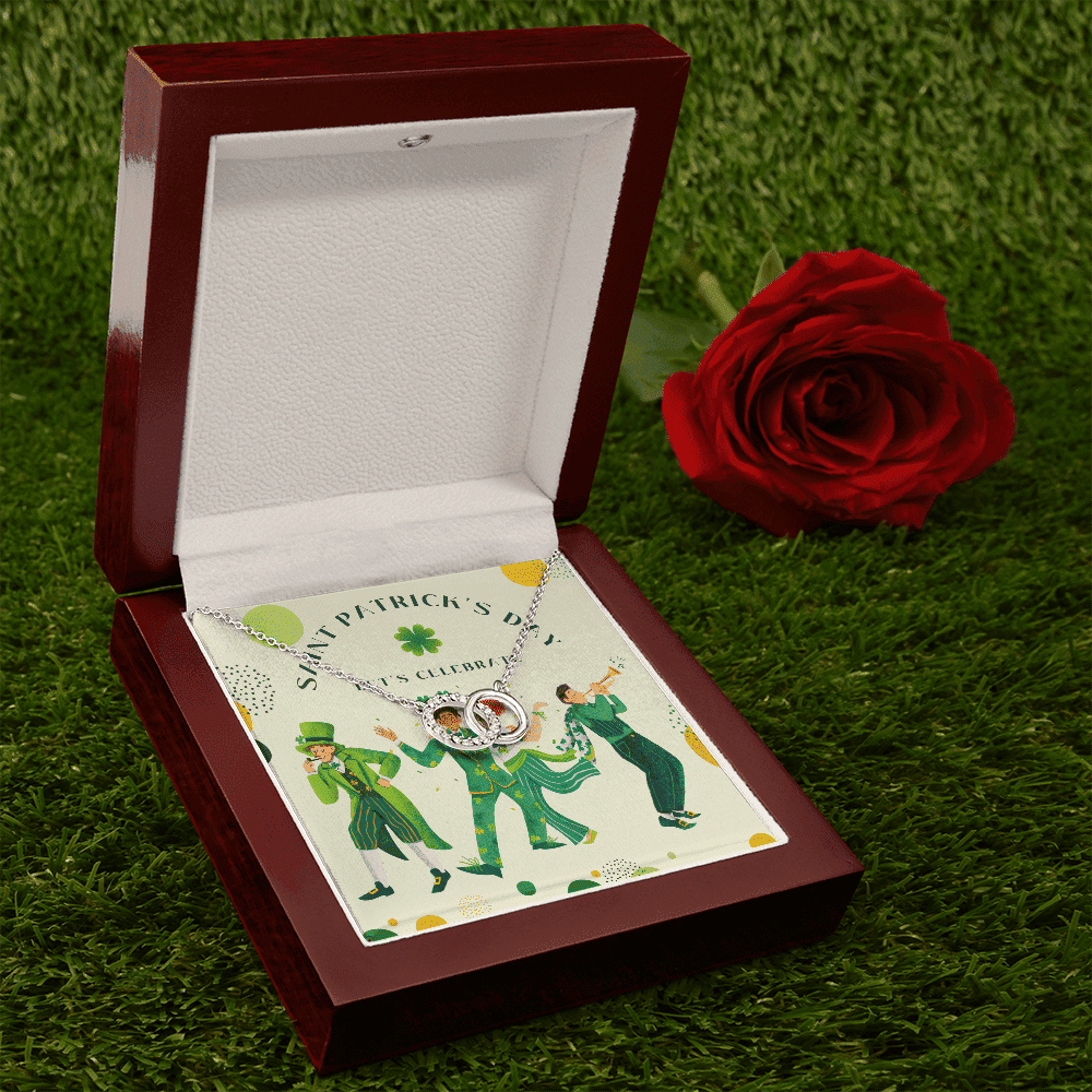 Gift For Friend St. Patrick's Day Let's Celebrate Perfect Pair Necklace 