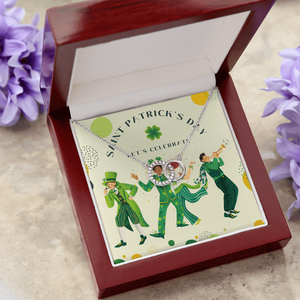 Gift For Friend St. Patrick's Day Let's Celebrate Perfect Pair Necklace 