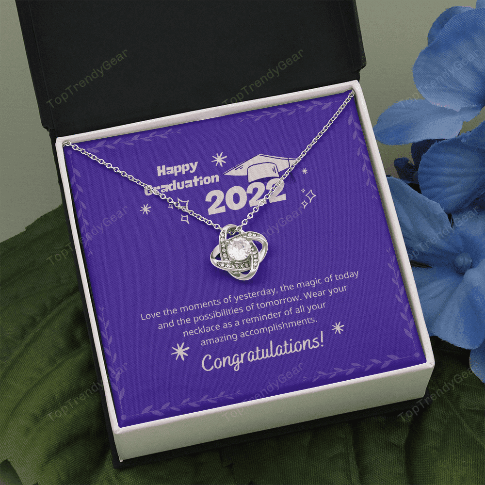 All Your Amazing Accomplishments Love Knot Necklace Graduation Gift For Daughter 