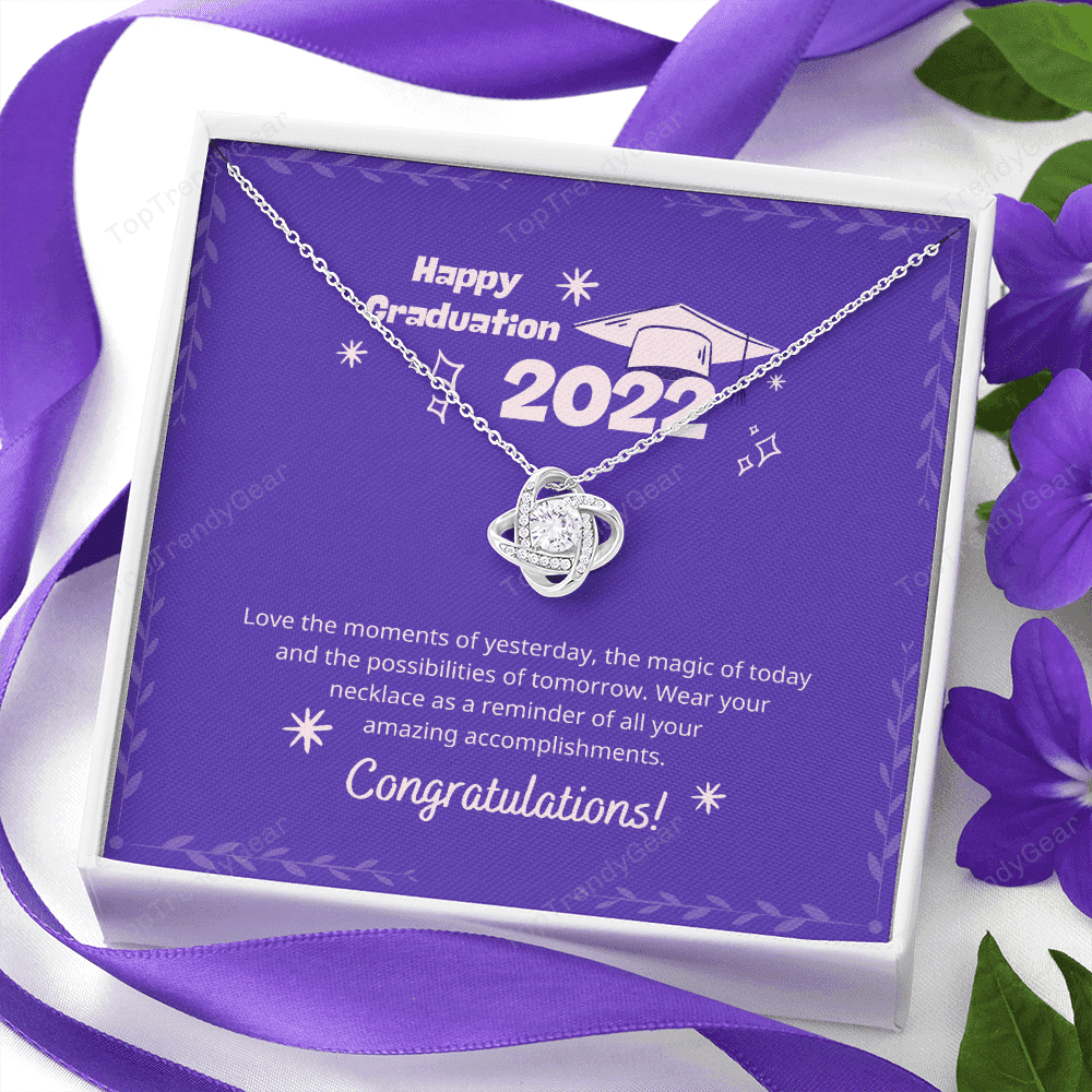 All Your Amazing Accomplishments Love Knot Necklace Graduation Gift For Daughter 