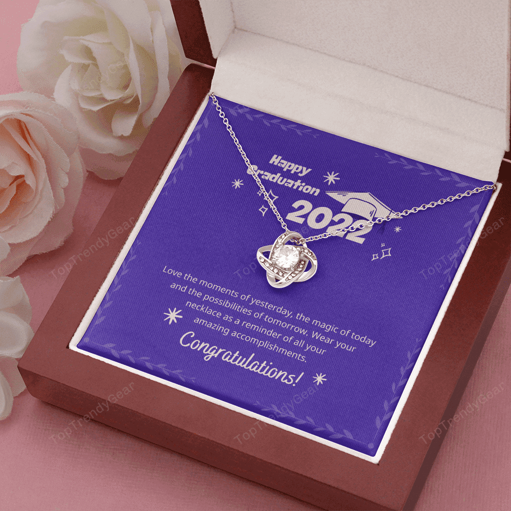 All Your Amazing Accomplishments Love Knot Necklace Graduation Gift For Daughter 