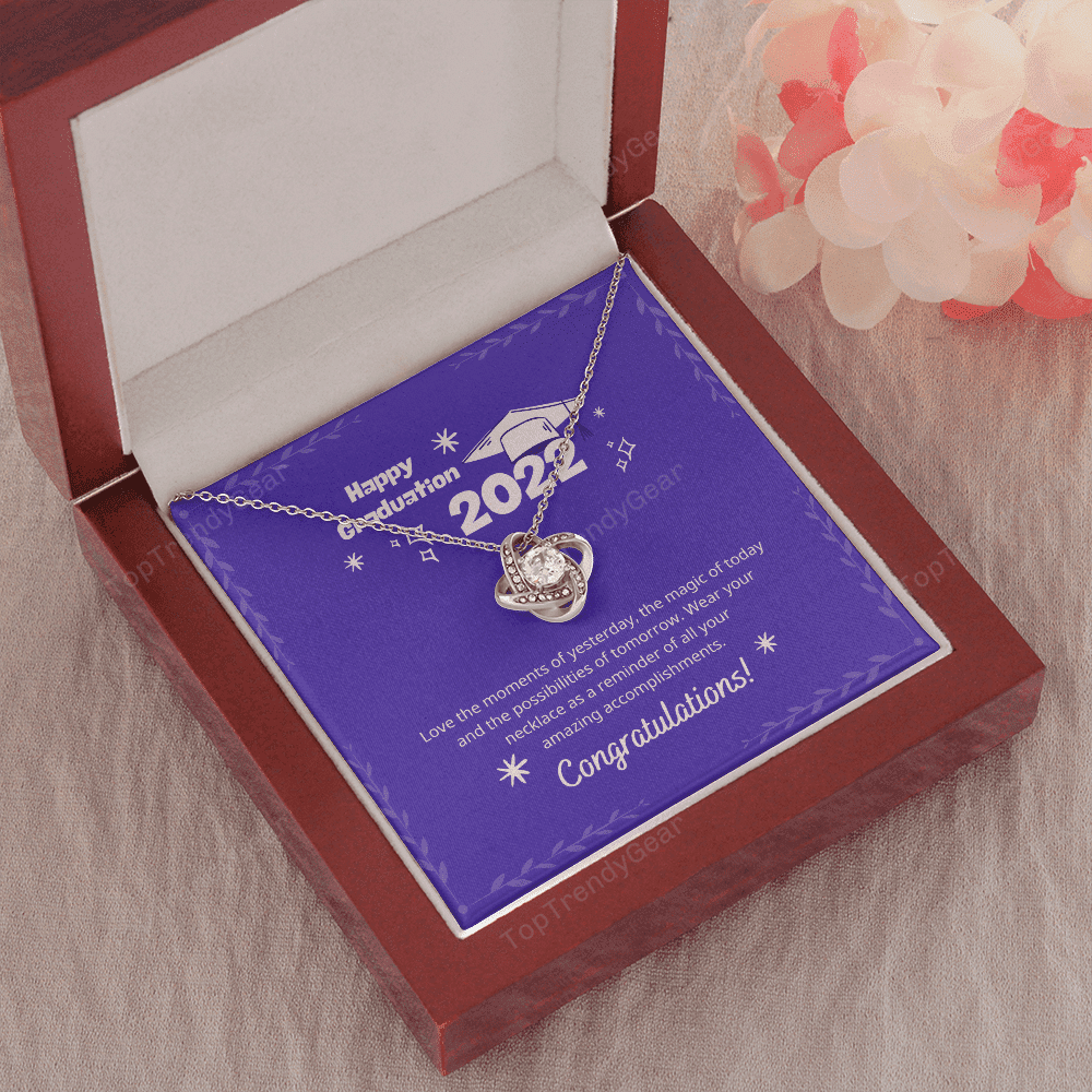 All Your Amazing Accomplishments Love Knot Necklace Graduation Gift For Daughter 