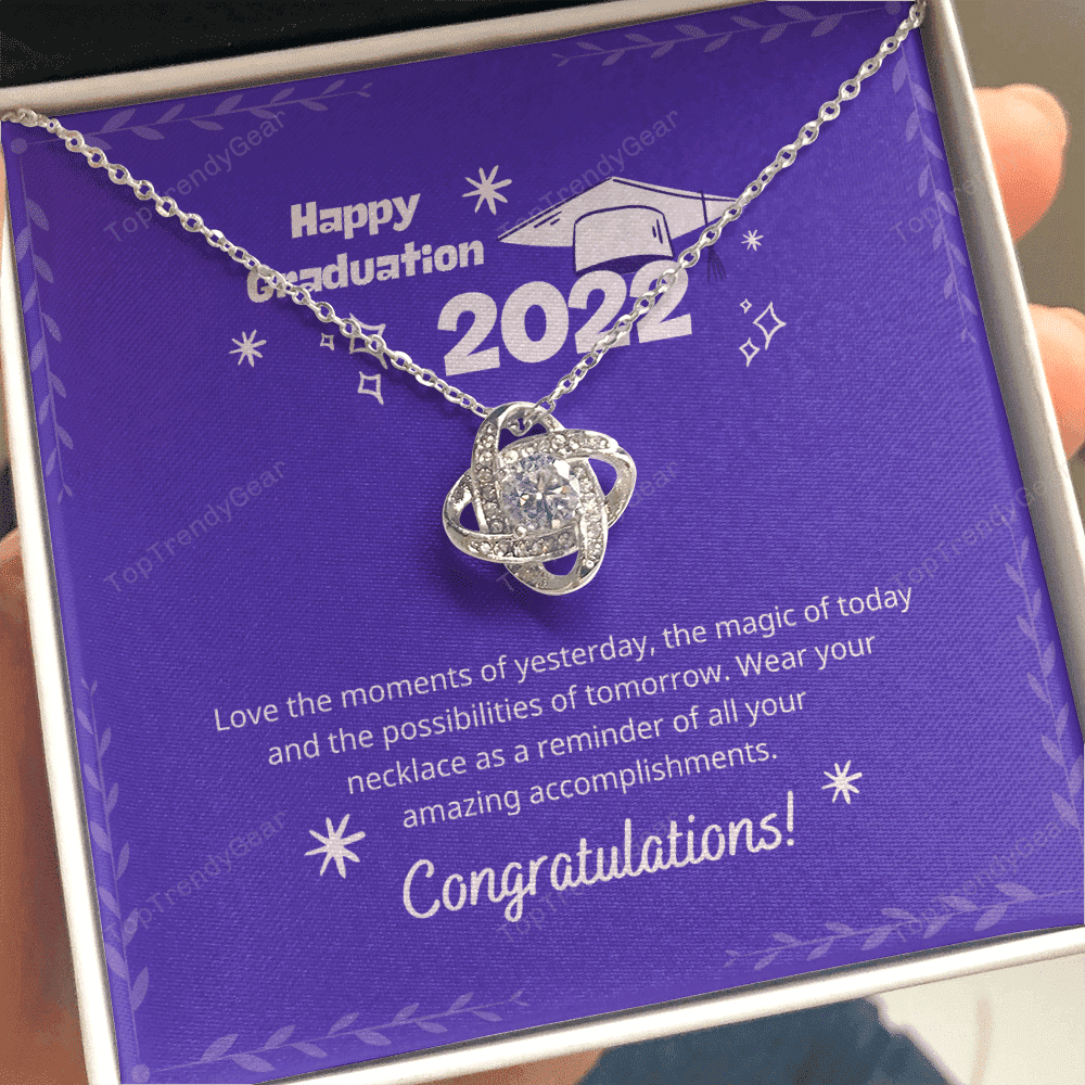 All Your Amazing Accomplishments Love Knot Necklace Graduation Gift For Daughter 