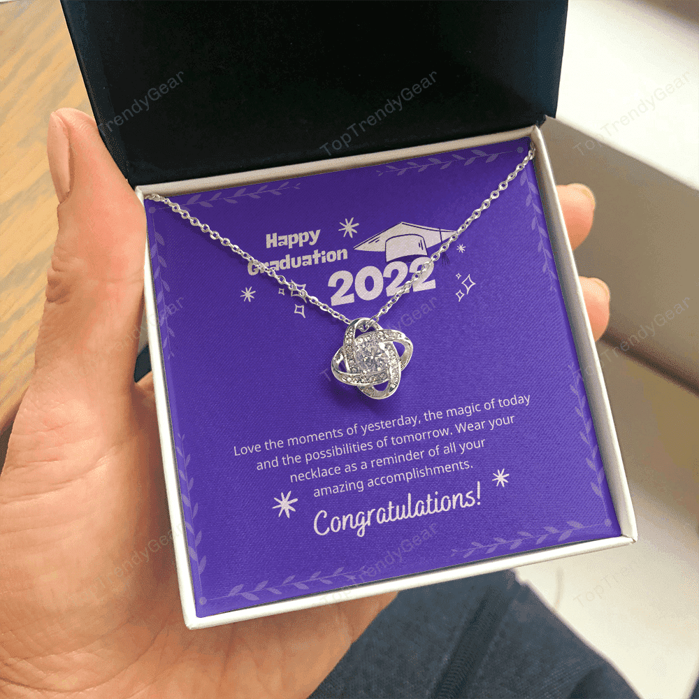 All Your Amazing Accomplishments Love Knot Necklace Graduation Gift For Daughter 