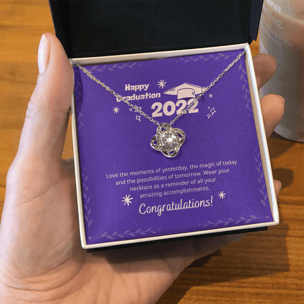 All Your Amazing Accomplishments Love Knot Necklace Graduation Gift For Daughter 