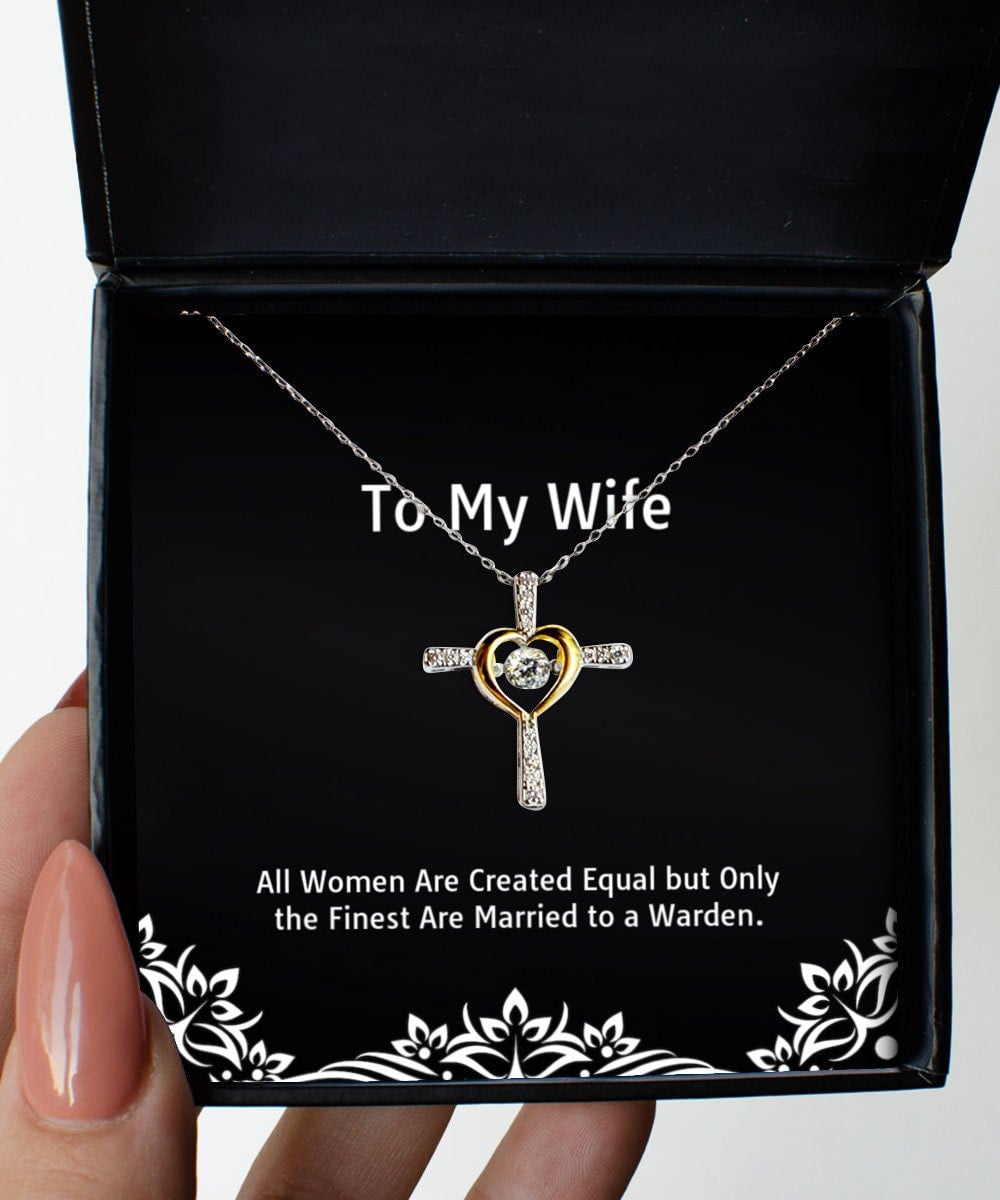 To My Wife All Women Are Created Equal Gift For Her Cross Dancing Necklace