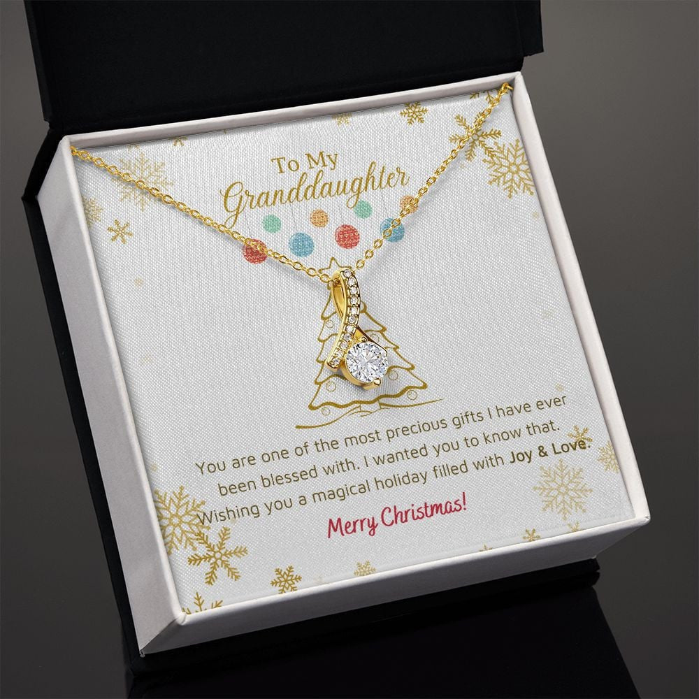 Granddaughter Necklace Wishing You A Magical Holiday Filled With Joy & Love Alluring Beauty Necklace
