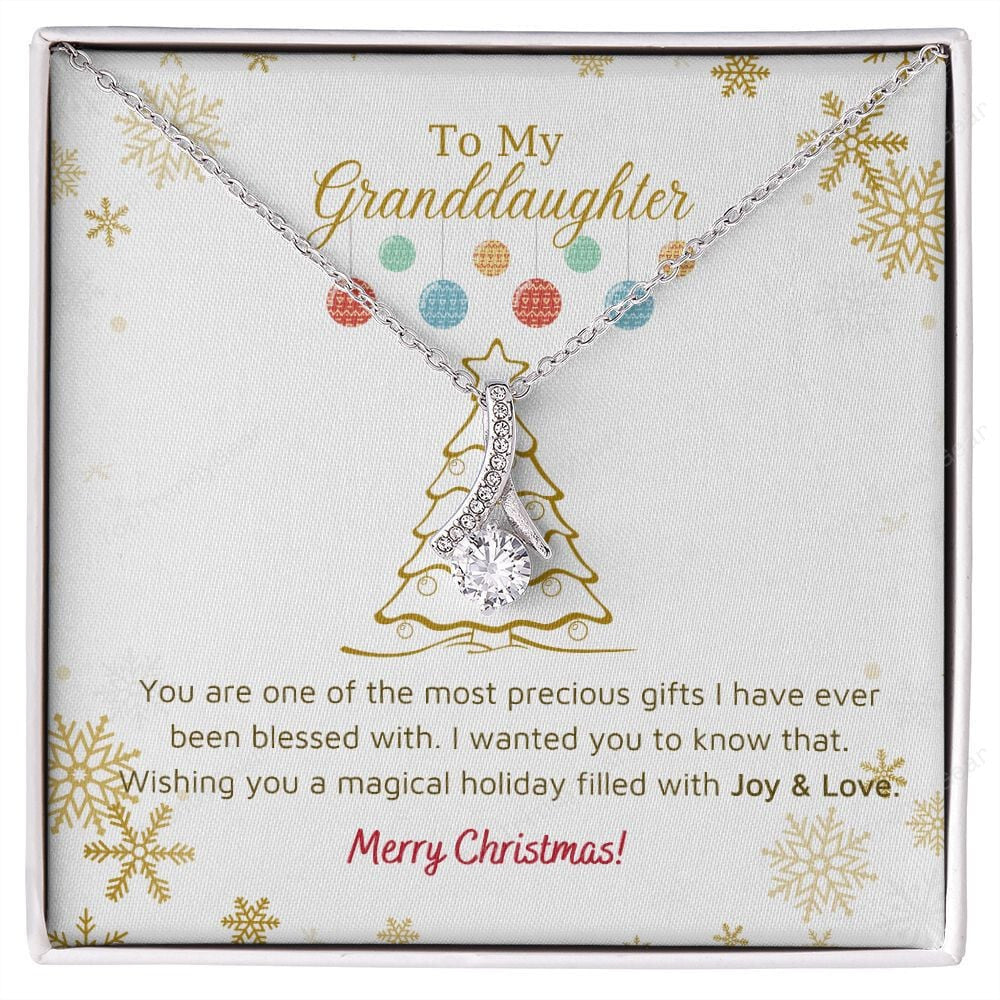 Granddaughter Necklace Wishing You A Magical Holiday Filled With Joy & Love Alluring Beauty Necklace