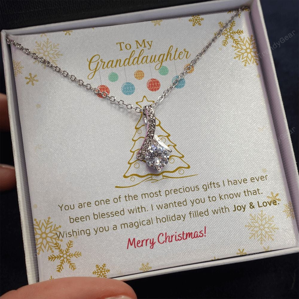 Granddaughter Necklace Wishing You A Magical Holiday Filled With Joy & Love Alluring Beauty Necklace