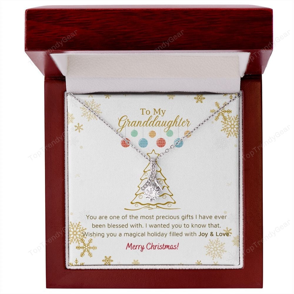 Granddaughter Necklace Wishing You A Magical Holiday Filled With Joy & Love Alluring Beauty Necklace