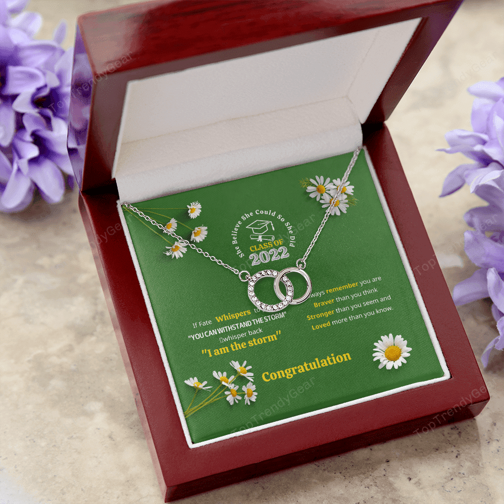 You Can Withstand The Storm Perfect Pair Necklace Graduation Gift For Daughter 