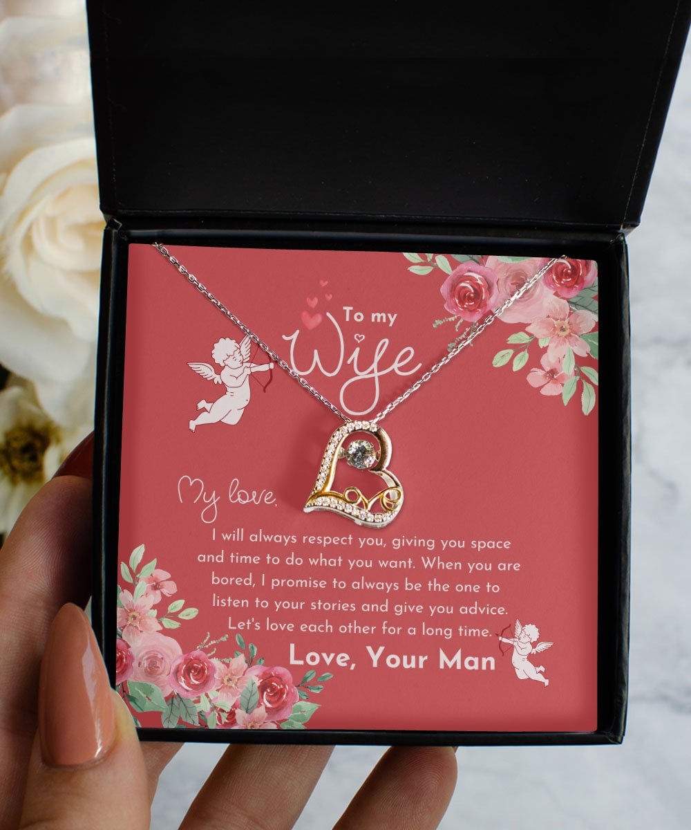 To My Wife Let's Love Each Other For A Long Time Love Dancing Necklace