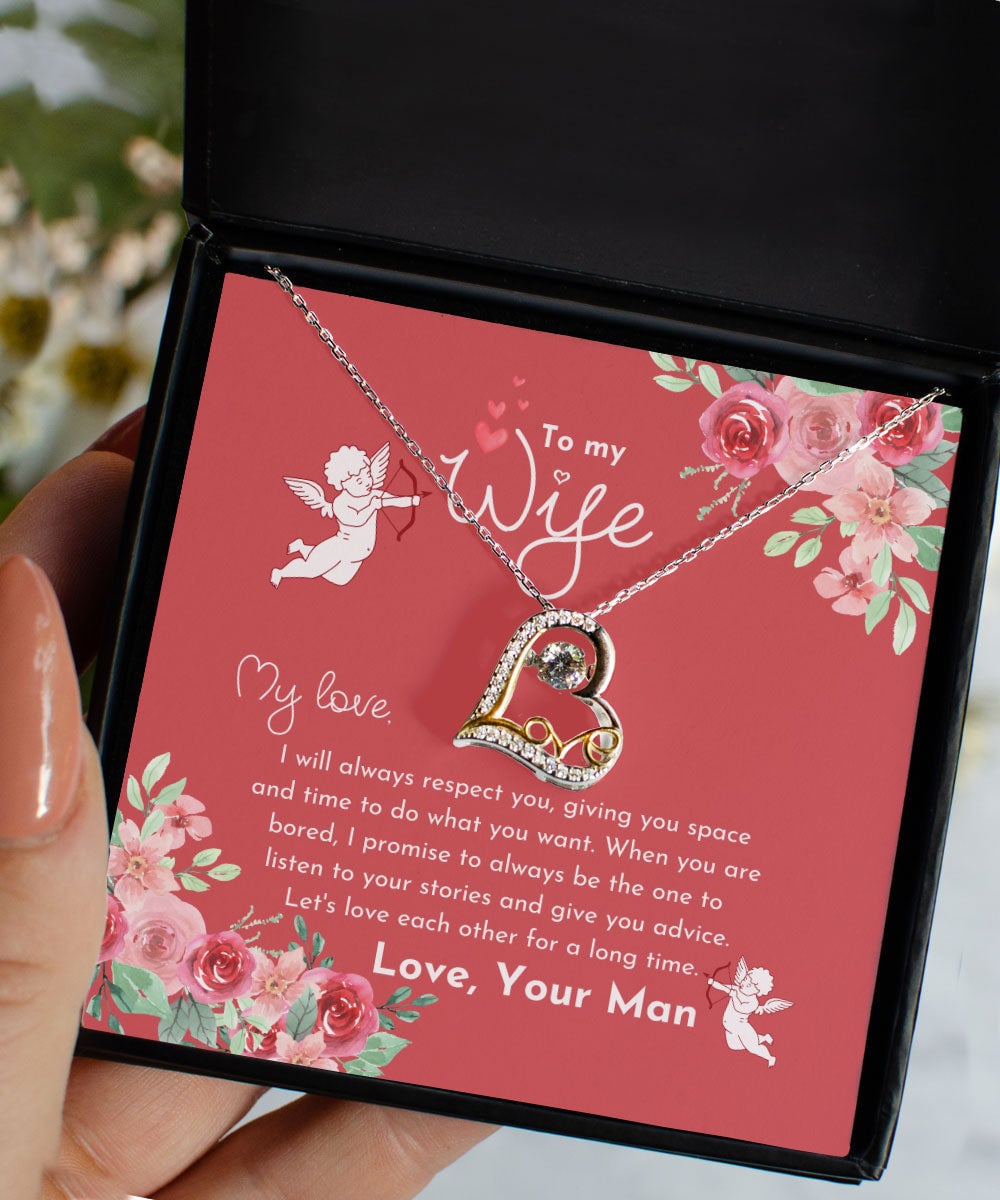 To My Wife Let's Love Each Other For A Long Time Love Dancing Necklace