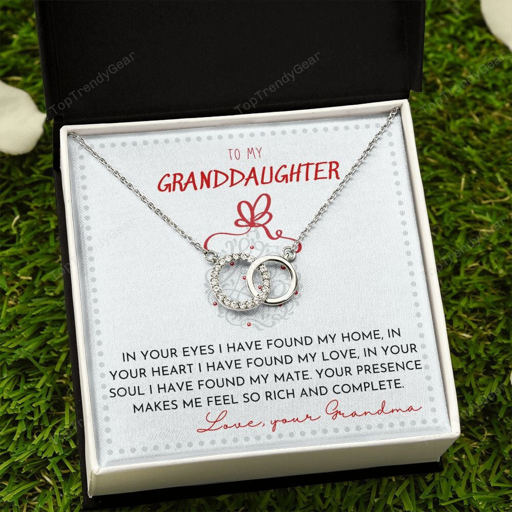 Granddaughter Necklace From Grandma In Your Eyes I Have Found My Home Christmas Perfect Pair Necklace