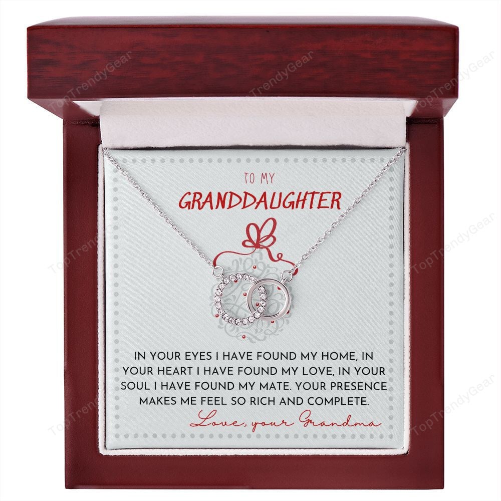 Granddaughter Necklace From Grandma In Your Eyes I Have Found My Home Christmas Perfect Pair Necklace