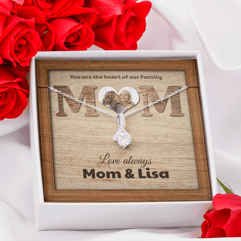 You Are The Heart Custom Name And Photo Alluring Beauty Necklace Gift For Mom From Daughter 